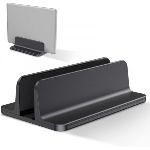 Support Ordinateur Portable Vertical, Support pc Portable en Aluminium, R&eacute;glable Bureau Laptop Stand, Noir