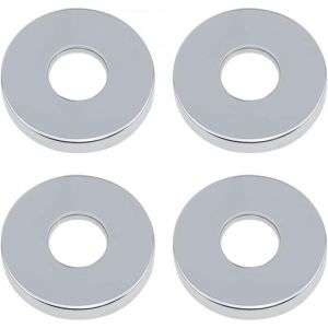 Rosace Robinet Mitigeur Douche 4 Pi&egrave;ces Chrom&eacute;es Rosasse Ouvrante Robinetterie &Oslash; 26mm (3/4 ") Acier Inoxydable Rosace Plomberie Plate Basse for