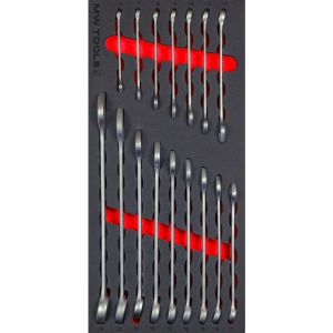 Mw Tools - Jeu de clés plates mixtes 6-24 mm 16 pièces module en mousse pour servante d'atelier MWCO16624