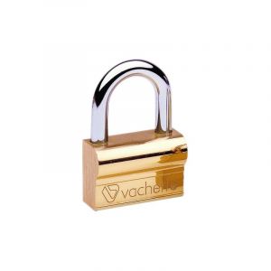 Vachette - Cadenas &agrave; cl&eacute; 1313/30 laiton - Largeur du coffre : 80 mm - Hauteur de l'anse : 46 mm