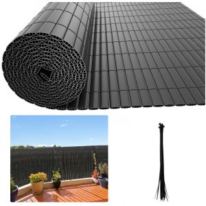 Swanew - Canisse en pvc Canisse pvc pour jardin balcon terrasse. Balcon clôture brise-vent Gris 120 x 500cm