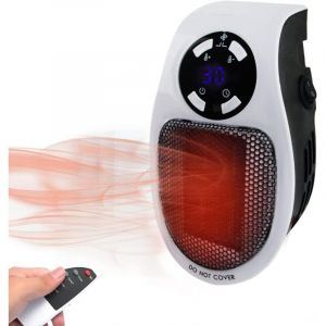 Radiateur d'appoint en c&eacute;ramique 500 W, radiateur silencieux, mini radiateur &eacute;lectrique &eacute;conomique avec thermostat, pour salle de bain et chambre,