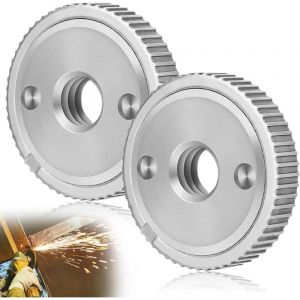 Lot de 2 &eacute;crous de serrage rapide pour meuleuse d'angle M14, pour Flex/Bosch/Hitachi/Makita, Dewalt/Makita meuleuse d'angle