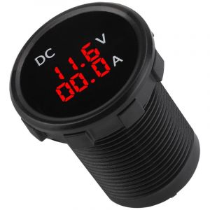 12-24V Numérique Voltmètre Ampèremètre Tension Courant Compteur Rouge LED Affichage pour Voiture Moto Bateau