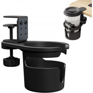 Porte-gobelet de bureau, porte-gobelet de table anti-&eacute;claboussures, porte-gobelet rotatif &agrave; 360 degr&eacute;s, porte-gobelet &agrave; caf&eacute; r&eacute;glable pour la maison
