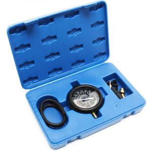 Vacuom&egrave;tre Pompe &agrave; d&eacute;pression - 10 PSI max. / 28 "HG max. - avec Manom&egrave;tre 3 1/2" - pour Contr&ocirc;le &Eacute;tanch&eacute;it&eacute; Essence Carburant Automobile V&eacute;hicule