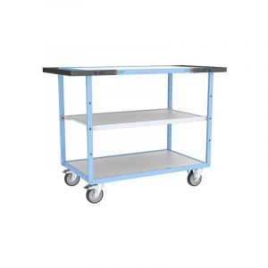 Desserte de bureau double poignée silencieux - 3 plateaux 1000x600mm - Charge max 250kg - 880702522
