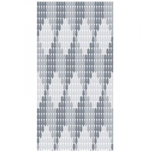 Store Fly Avec Plaques Pvc Bicolores Blanc-gris 100x220 Cm Tpl70 017390