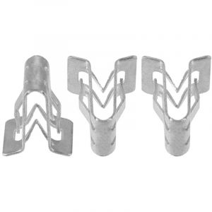 Lot de 10 clips de fixation en métal argenté pour tableau de bord de voiture, pare-chocs, tableau de bord, panneau intérieur - Sollbry