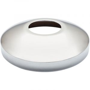 Tycner - C&ocirc;ne Forme Acier Chrom&eacute; 3/4' Inch Tuyau Collier Ovale Couverture 90mm Large