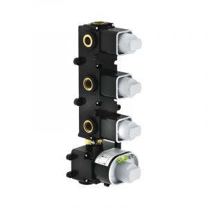 Nobili - Mitigeur de douche encastré thermostatique 3 voies série live WE00103/TCR Chromé - Laiton