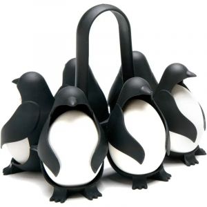 Cuiseur &agrave; &oelig;ufs 3 en 1 : cuisson, conservation et service. Porte-&oelig;ufs en forme de pingouin pour &oelig;ufs &agrave; la coque ou durs. Contient 6 &oelig;ufs pour une