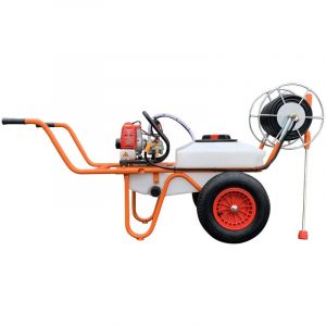 Bricoferr - Pulvérisateur sur chariot 2 roues 26 cc 50 l avec tuyau de 10 m et lance de 90 cm