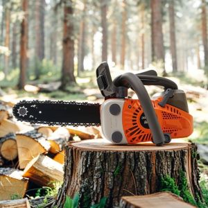 Scie &agrave; cha&icirc;ne &agrave; gaz 25.4cc scie &agrave; cha&icirc;ne pneumatique 12 pouces scie &agrave; cha&icirc;ne &agrave; essence manuelle 2 temps coupe - bois sans fil pour la ferme familiale