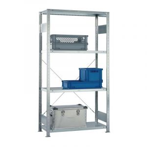 Meta - tagère à emboîter H2000xl1000xP600 mm étagère d'extension galvanisée 1 cadre, 4 tablettes