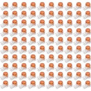 100pcs Scotchlok UY Connecteur Etanche,Connecteurs de C&acirc;Ble Remplis des R&eacute;Sines Colliers de Connexion Pour Jardin & Ext&eacute;Rieur la Tondeuse &agrave; Gazon