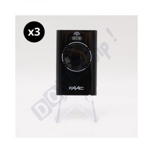 XT4 868 MHz Noir (réf. 7870101) - Lot de 3 télécommandes 4 Boutons pour portails et porte de garage - Fréquence 868,35 MHz - Télécommande Sécurisée à