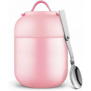 Fei Yu - Boîtes Alimentaires Isothermes, Thermos étanche Portable 700ML avec Cuillère Pliante en Acier Inoxydable, Contenant de Nourriture pour école