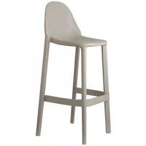 Scab - Tabouret design, Tabouret de bar Piu Taupe en Plastique design
