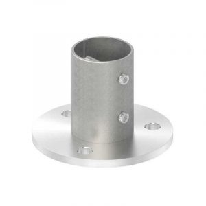Platine au sol &agrave; la fran&ccedil;aise inox &agrave; visser sur tube de 42.4x2mm ext&eacute;rieure, Garde corps et balustrade