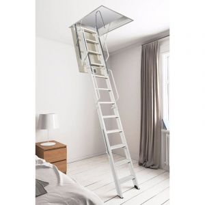 Echelle Direct - Echelle escamotable acier 3.81 à 4.00m - Trémie 140 x 70 cm - ACI-QUA400/140-70
