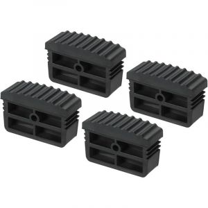 Embouts d'Échelle, 4 Pièces des en Caoutchouc Antidérapants pour Pieds d'Échelle, Protection de Remplacement pour Échelle, Noir