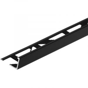 Monmobilierdesign - Lot de 1 Profil&eacute; de finition en aluminium pour carrelage angle droit 10 mm longueur 2,5 m Noir (ral 9005)