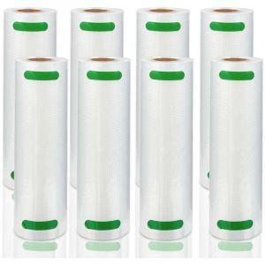 Sacs sous Vide Alimentaire 8 Rouleaux, 20 X 600 CM pour Appareil de Mise sous Vide, R&eacute;frig&eacute;rateur, R&eacute;utilisable rouleaux sous vide