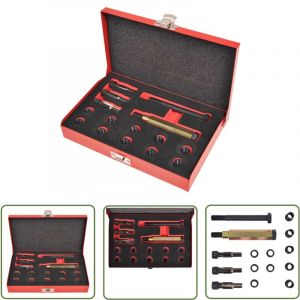 Fuhuida Trading - The Living Store Kit r&eacute;paration filetage bougie de pr&eacute;chauffage 15 pcs M10x1,0mm - Outil M&eacute;canique - Kit R&eacute;paration Bougie