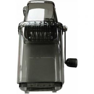 Broyeur &agrave; Glace Manuel Machine &agrave; glace pil&eacute;e en acier inoxydable Haute qualit&eacute;,Transparent avec Couteaux en Acier Inoxydable, pour la Production de