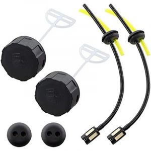 VURAHOME - Lot de 2 bouchons de r&eacute;servoir avec tuyau dessence pour 33CC 43CC 52CC CG330 CG430 D&eacute;broussailleuse Fuxtec G&uuml;de Rotfuchs Zipper Timbertech