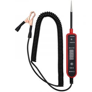 TONYSA Testeur de tension de voiture, testeur de circuit LED multifonction, outil de test pratique pour v&eacute;rifier les lumi&egrave;res et les circuits 6-75 V