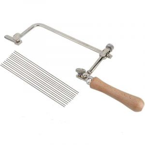 Scie a Chantourner Manuelle, Kit Fabrication Bijoux Scie Chantourner &agrave; Bijoux &agrave; Cadre R&eacute;glable Saw Jewelry Tool Making Cutting Wood Handle Equipment