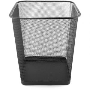 Poubelle Bureau 18L - Corbeille Papier en Treillis M&eacute;tal Maille, Corbeilles pour Bureau, Chambre, Poubelle Metal - Noir