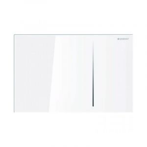 Plaque pour reservoirs Geberit Sigma8, collection Sigma70 verre blanc