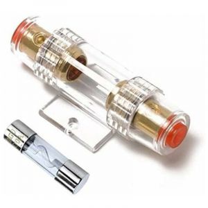 Linghhang - Porte-fusible agu 4-8 Jauge awg in-Line avec Une 100 a agu Fusible pour Voiture Audio/Alarme/Amplificateur/Compresseurs