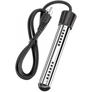 Chauffe-eau &eacute;lectrique de tension submersible de 2000W chauffe-eau de piscine chauffe-eau portatif appropri&eacute; aux seaux d'&eacute;tangs