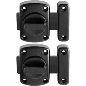 Loquet verrou de porte de salle de bain de fenêtre de cabinet pivotant verrou de sécurité à loquet et WC loquet acier inoxydable brossé verrou Noir