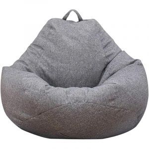 Fauteuil de Pouf Poire Classique d&rsquo;int&eacute;rieur et d&rsquo;ext&eacute;rieur, Pouf sans Remplissage,Grand,Housse Adulte et Enfants (XL Gris Clair)