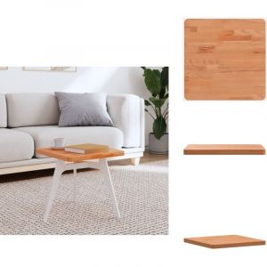 Dessus de table 40x40x2,5 cm carr&eacute; bois massif de h&ecirc;tre - Dessus De Table - Plateau De Table - Table Basse - Bois Massif - H&ecirc;tre