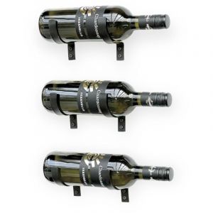 DanDiBo 6x Crochet mural bouteilles de vin m&eacute;tal noir 96347 Casier &agrave; vin Crochet DIY &eacute;tag&egrave;re murale