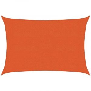 Voile d'ombrage，Voile de parasol，Toile d'ombrage 160 g/m&sup2; rectangulaire orange 3x4,5 m PEHD CFW42354