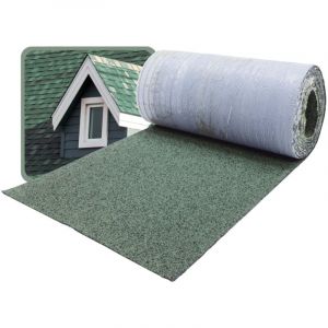 Daprona - Bardeaux de toit, couverture de faîtage 5m x 32cm bande de faîtage en bitume pour abri de jardin, abri de voiture, nichoir - Vert