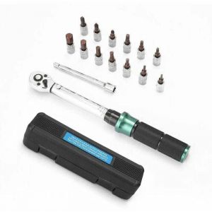 Jalleria - 2-24N.m 1/4 Pouce Drive 15 pcs Cl&eacute; dynamom&eacute;trique Pr&eacute;r&eacute;gl&eacute;e Ensemble d'embouts de Cl&eacute; dynamom&eacute;trique &agrave; D&eacute;gagement Rapide Mini Cl&eacute;