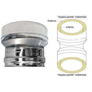 MBM - Cheminee double paroi isole reduction double paroi- double paroi inox dn 100/150