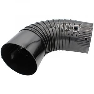 Coude 90G poêle vitrifié 125MM