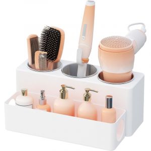 Support Seche Cheveux, Support pour Fer &agrave; Lisser, Rangement Brosse Cheveux, Porte Brosse Dents, Organisateur Salle de Bain, Bathroom Organizer,