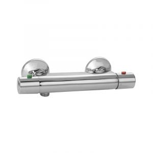 Go par Van Marcke Isisave mitigeur thermostatique de douche économie d'eau comprenant rosaces et raccords S chrome