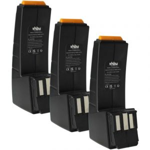 Vhbw - 3x Batterie compatible avec Festo / Festool CDD12FX, CDD12ESC, CDD12ES, CDD12MH outil &eacute;lectrique (3300 mAh, NiMH, 12 v)