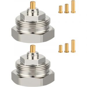 Lot de 2 adaptateurs de radiateur M30 x 1,0 vers M30 x 1,5 pour valves Oventrop 1011445 - Robinet thermostatique &agrave; filetage fin pour thermostat/vanne